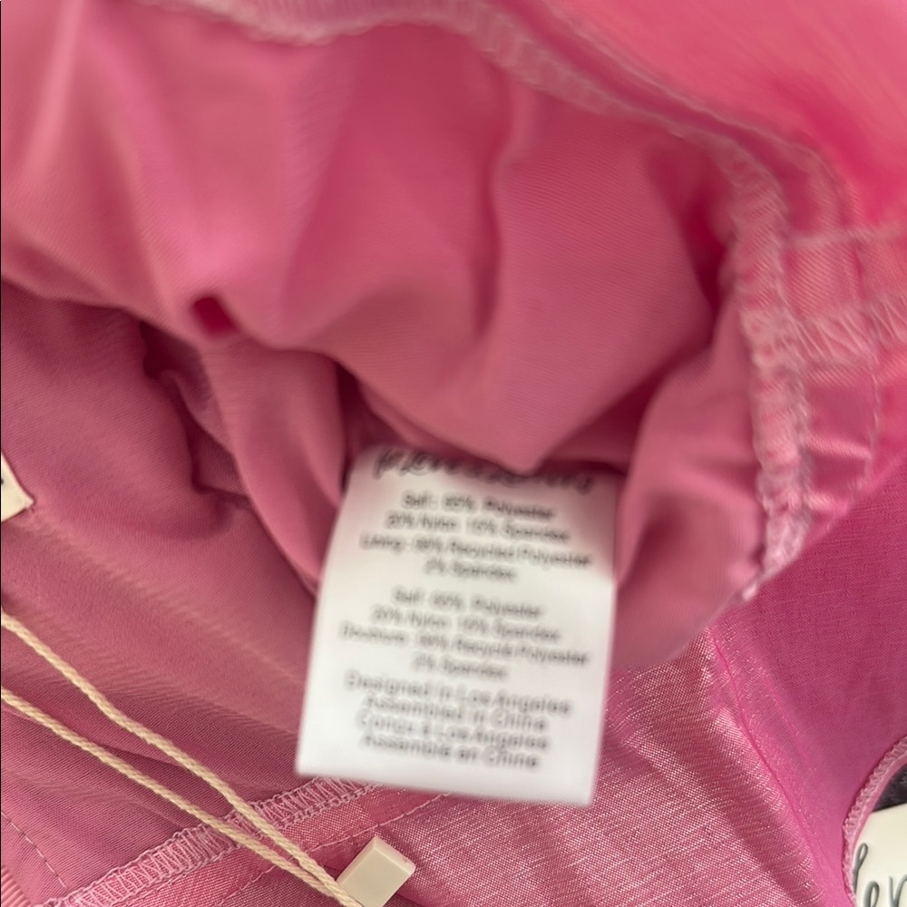 For Love and Lemons Judith Pink Puff Sleeve Crop Top-Size Large - Picture 10 of 11
